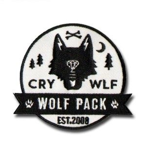 Cry WLF custom black and white patches