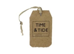 Light brown hang tag with string