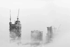 Buildings and construction in fog