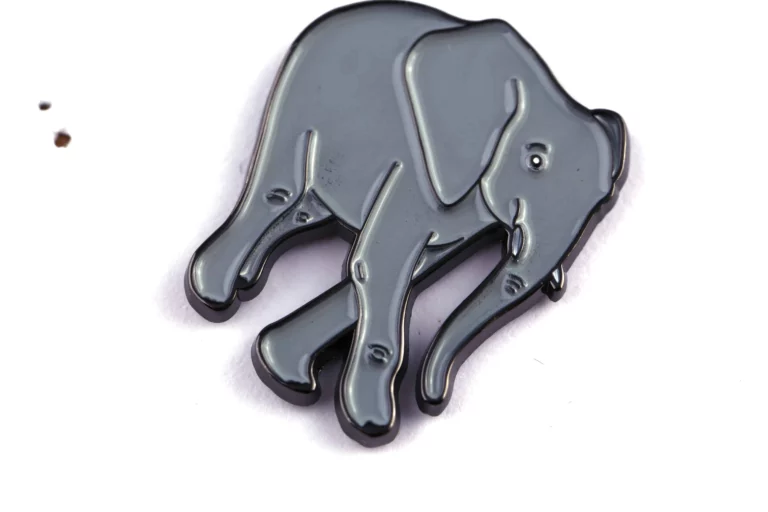 Custom elephant shaped lapel pin
