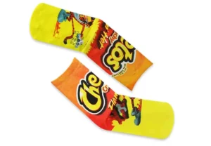 "Flaming Hot Cheetos" themed socks