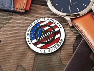 Custom American flag design coin