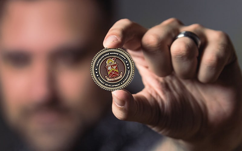 How does a challenge coin look like