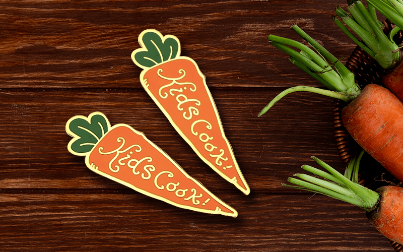 food theme custom pin carrot