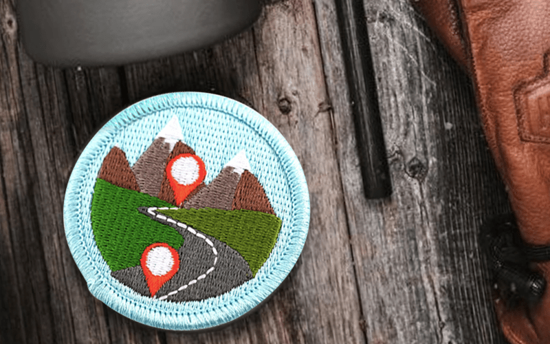 summer custom products mountain trail location custom patch