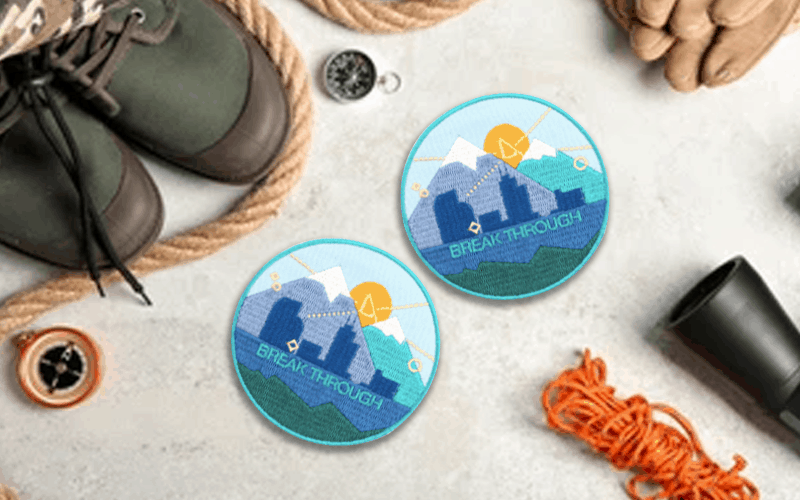 summer custom products custom patch breakthrough mountains 