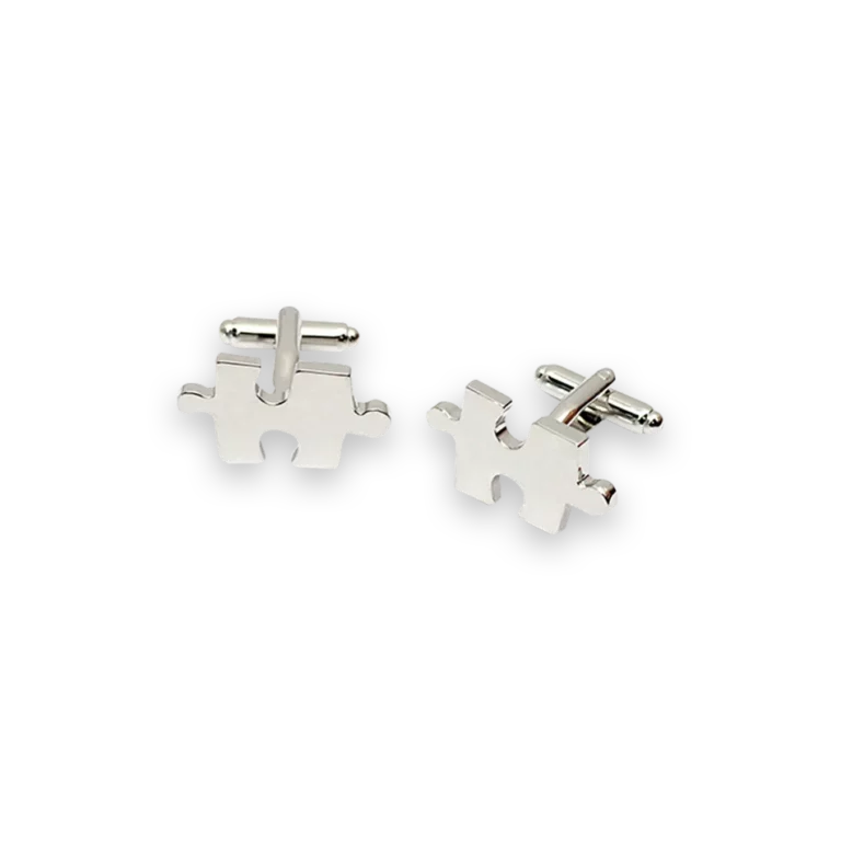 Custom puzzle shaped cufflinks