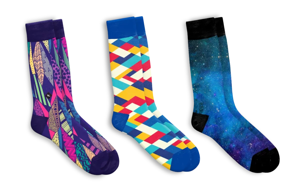 Dye sublimated custom socks