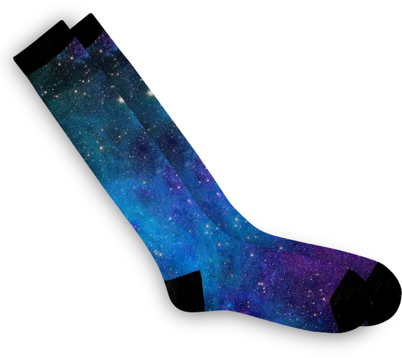 Custom galaxy knee high socks