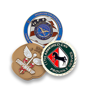 Group of customize challenge coins