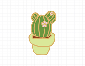 Sketch of a cactus colored in