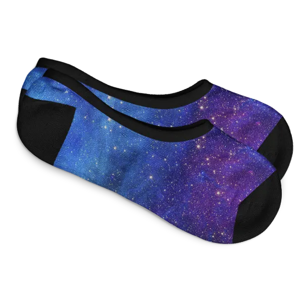 Custom no show galaxy socks