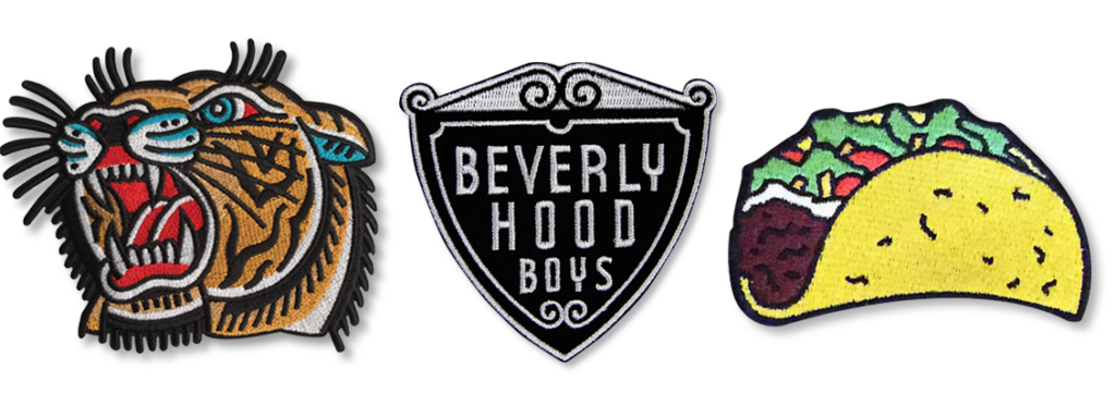 Tiger patch, beverly Boys patch and taco patch