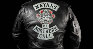 motorcycle back patch from the Mayan tv show