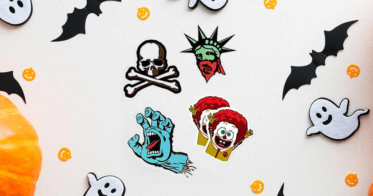 custom halloween stickers