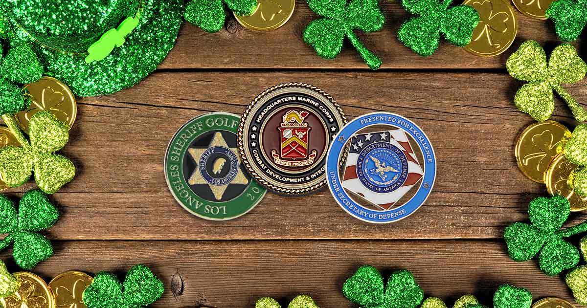 custom challenge coins for Saint Patrick's Day