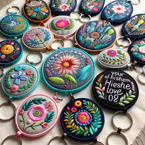 Custom Embroidered Keychains