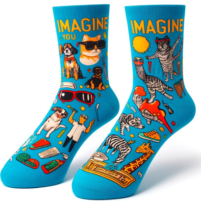 custom design socks: funny crew socks
